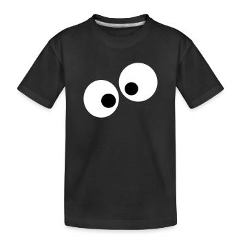 eyes - Kids' Premium Organic T-Shirt - black - Front