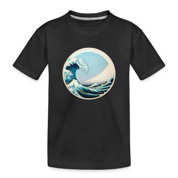 Gefangen in der Welle - Kinder Premium Bio T-Shirt - Schwarz - Vorne