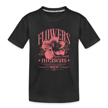 Hibiscus Flower Hibiscus Flower - Kids' Premium Organic T-Shirt - black - Front