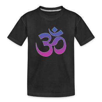 Om Yoga Namaste - Kinder Premium Bio T-Shirt - Schwarz - Vorne