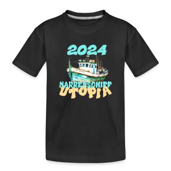 Utopia de la Nef des fous 2024 - Dates - T-shirt bio Premium Enfant - noir - Devant