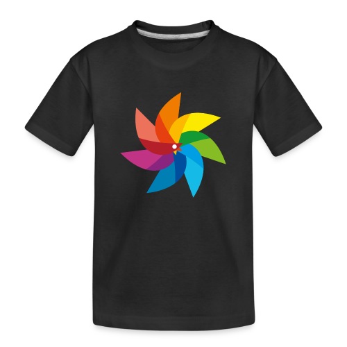 bunte Windmühle Kinderspielzeug Regenbogen Sommer - Kids' Premium Organic T-Shirt