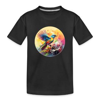 Vogel Singvogel Geschenk für Vogel Fans Natur - Kinder Premium Bio T-Shirt - Schwarz - Vorne
