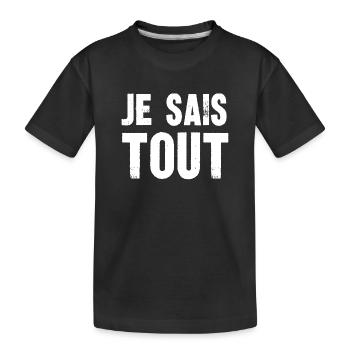 je sais tout - T-shirt bio Premium Enfant - noir - Devant