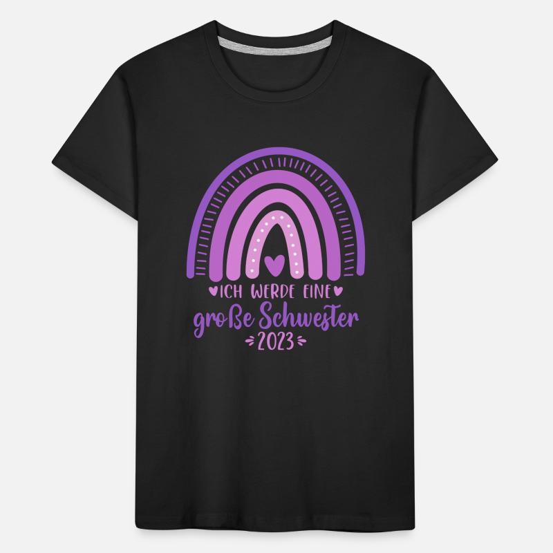 Ich werde eine große Schwester 2023 Kinder Premium Bio T-Shirt