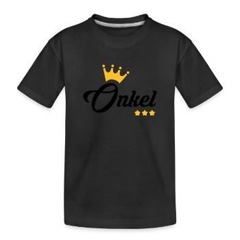 Oncle / Tante / Cousin / Cousine - T-shirt bio Premium Enfant - noir - Devant