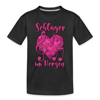 Des chansons dans le cœur - T-shirt bio Premium Enfant - noir - Devant
