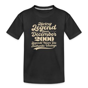 Il était une fois une légende. Décembre 2000 Naissance - T-shirt bio Premium Enfant - noir - Devant