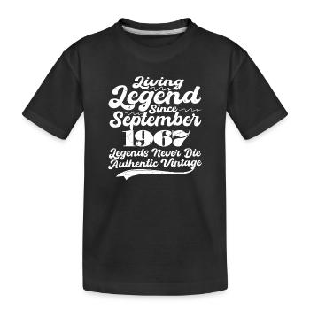 Il était une fois une légende. Septembre 1967 Naissance - T-shirt bio Premium Enfant - noir - Devant