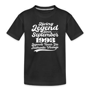 Il était une fois une légende. Septembre 1993 Naissance - T-shirt bio Premium Enfant - noir - Devant