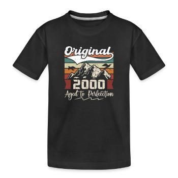 2000 - Cadeau né en 2000 - T-shirt bio Premium Enfant - noir - Devant