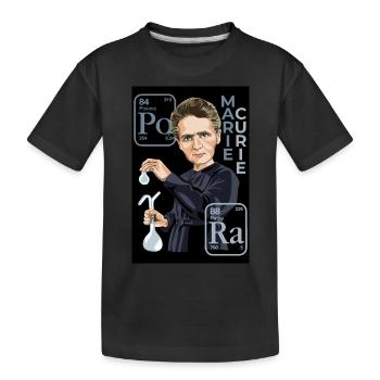 Marie Curie - Kinder Premium Bio T-Shirt - Schwarz - Vorne