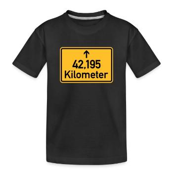 Marathon - Kids' Premium Organic T-Shirt - black - Front