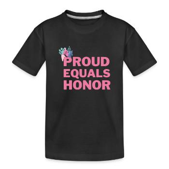 fier égale honneur - T-shirt bio Premium Enfant - noir - Devant