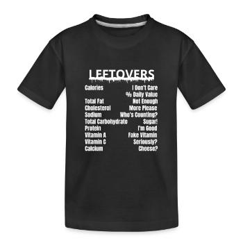 Reste Nährwertangaben Lustig Sarkastisch Weihnachten - Kinder Premium Bio T-Shirt - Schwarz - Vorne