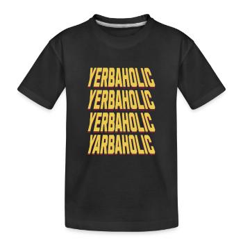 Yerbaholic Yerba Mate Argentinian Pride Tea Lover - Kids' Premium Organic T-Shirt - black - Front