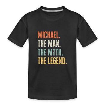 Michael, légende du mythe de l’homme, drôle de meilleur nom Michael - T-shirt bio Premium Enfant - noir - Devant