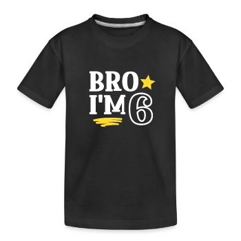 6ème anniversaire pour les garçons drôle sixième Bday Party Bro - T-shirt bio Premium Enfant - noir - Devant
