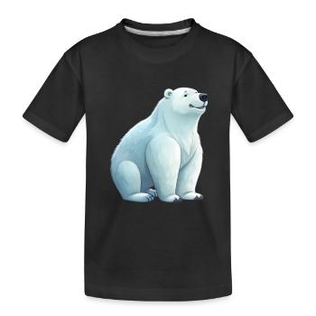 Niedlicher Eisbär für Kinder für Kinder - Kinder Premium Bio T-Shirt - Schwarz - Vorne
