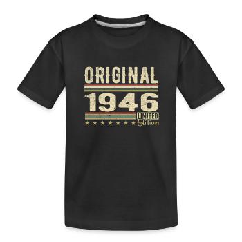 Original 1946 - Retro 1946 Geburtstagsgeschenk - Kinder Premium Bio T-Shirt - Schwarz - Vorne