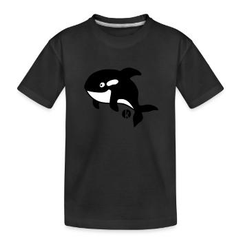 Orka - Orca - Wal - Whale - Kinder Premium Bio T-Shirt - Schwarz - Vorne