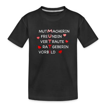 Mutti - für die beste Mutter der Welt - Kinder Premium Bio T-Shirt - Schwarz - Vorne