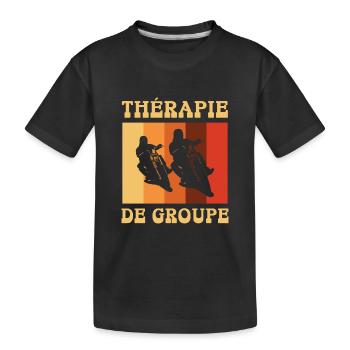 thérapie de groupe - T-shirt bio Premium Enfant - noir - Devant