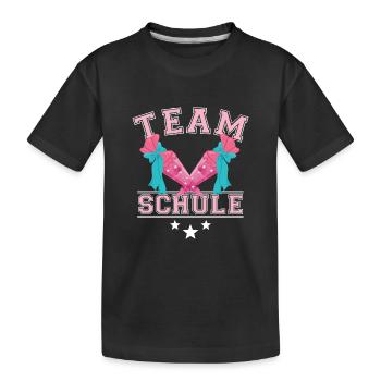 Team Schule Einschulung Schulkind Schultüte - Kinder Premium Bio T-Shirt - Schwarz - Vorne