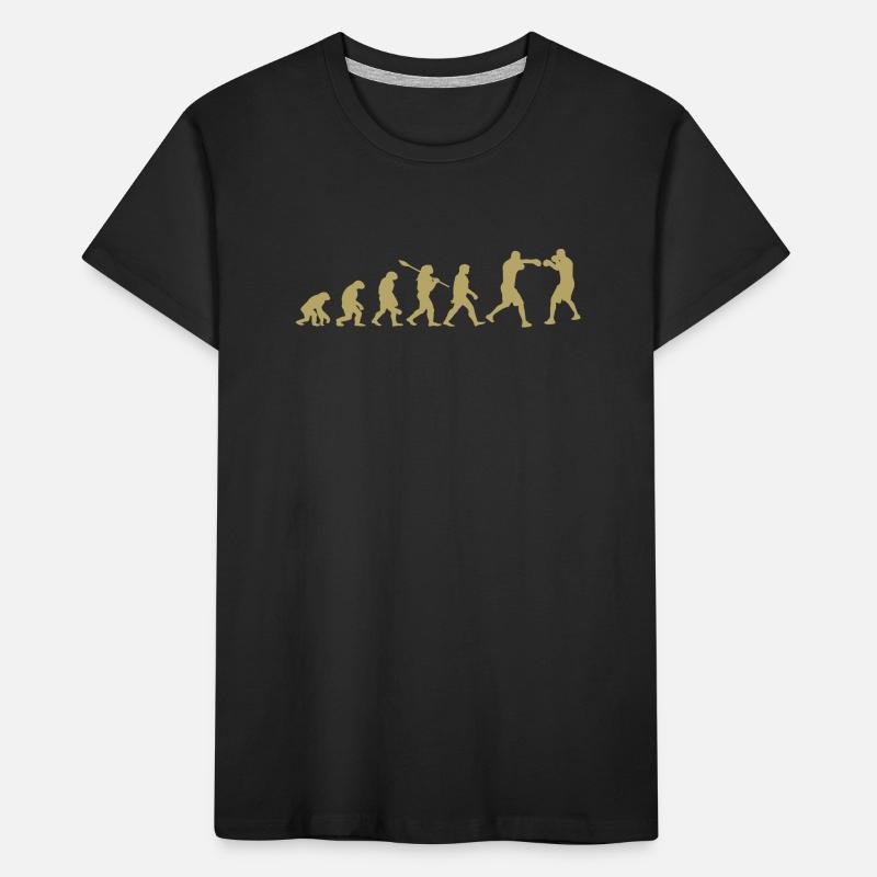 Evolution des Boxens | Boxer-Geschenk Kinder Premium Bio T-Shirt