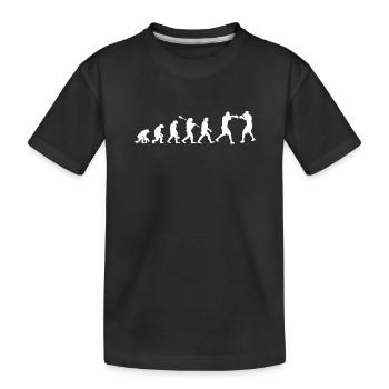 Evolution of Boxing | Boxer Gift - Kids' Premium Organic T-Shirt - black - Front