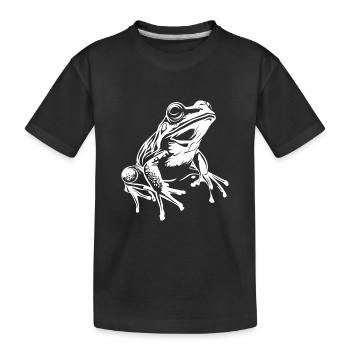 Graphique de grenouille - T-shirt bio Premium Enfant - noir - Devant