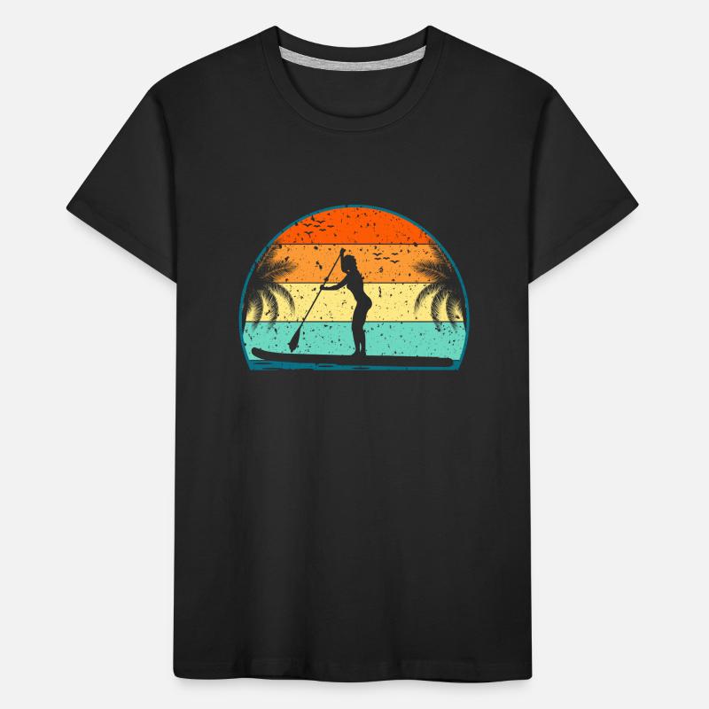 Rétro paddle paddle surf paddle surf paddle surf T-shirt bio Premium Enfant