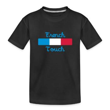 French Touch - Kinder Premium Bio T-Shirt - Schwarz - Vorne