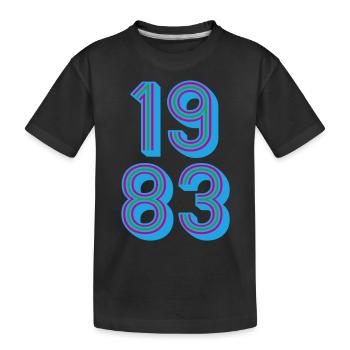 1983 Année de naissance | Couleurs changeantes - T-shirt bio Premium Enfant - noir - Devant