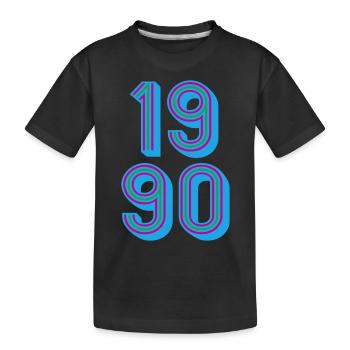 1990 Année de naissance | Couleurs changeantes - T-shirt bio Premium Enfant - noir - Devant