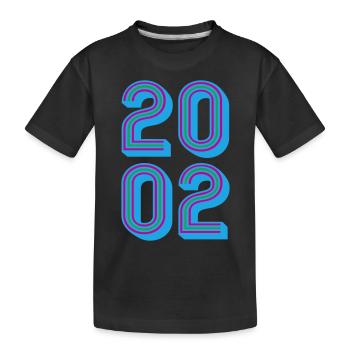 2002 Année de naissance | Couleurs changeantes - T-shirt bio Premium Enfant - noir - Devant