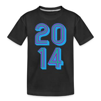 Année de naissance 2014 | Couleurs changeantes - T-shirt bio Premium Enfant - noir - Devant