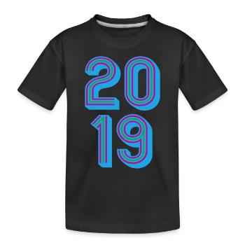 Année de naissance 2019 | Couleurs changeantes - T-shirt bio Premium Enfant - noir - Devant