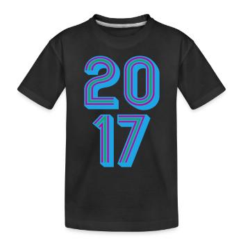 2017 Année de naissance | Couleurs changeantes - T-shirt bio Premium Enfant - noir - Devant