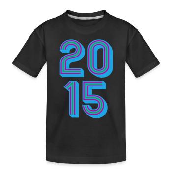 2015 Année de naissance | Couleurs changeantes - T-shirt bio Premium Enfant - noir - Devant