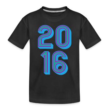 Année de naissance 2016 | Couleurs changeantes - T-shirt bio Premium Enfant - noir - Devant