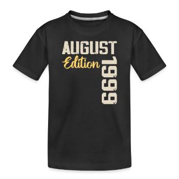 Jubiläum August 1999 - Limited Edition August 1999 - Kinder Premium Bio T-Shirt - Schwarz - Vorne