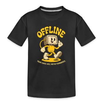 Bureau hors ligne PC Emails Ordinateur - T-shirt bio Premium Enfant - noir - Devant
