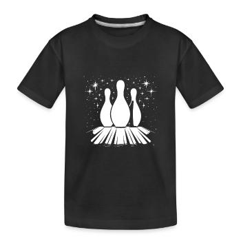 Bowling Pins - Kids' Premium Organic T-Shirt - black - Front