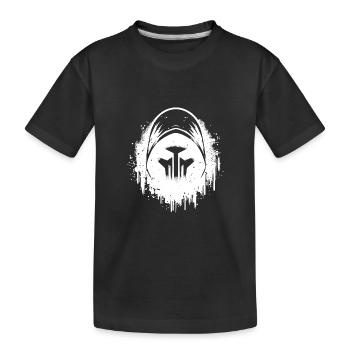 Unheimliches Halloween Gespenster Kopf unter Robe - Kinder Premium Bio T-Shirt - Schwarz - Vorne