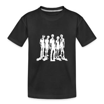 Gang de zombies Effrayant Groupe de peur d’Halloween - T-shirt bio Premium Enfant - noir - Devant