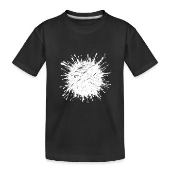 Öl Tropfen die an der Oberfläche zerspritzen - Kinder Premium Bio T-Shirt - Schwarz - Vorne