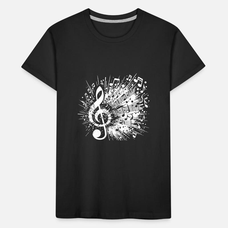 Exploding Music Clef Scale Kids' Premium Organic T-Shirt