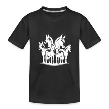 Portrait de groupe Donkey Farm photos - T-shirt bio Premium Enfant - noir - Devant