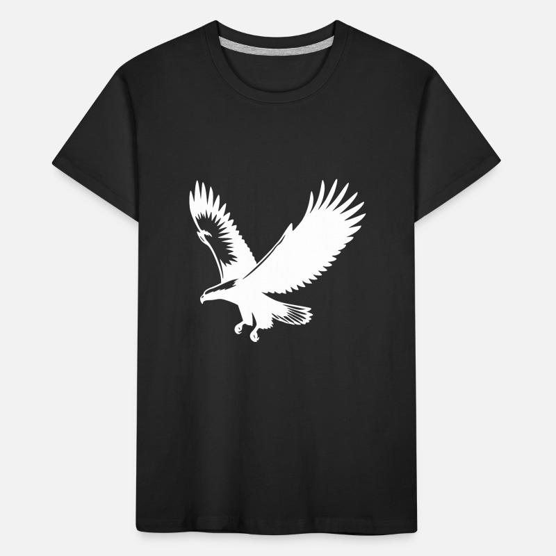 Aigle vers le haut avec d’énormes ailes dans le vent T-shirt bio Premium Enfant